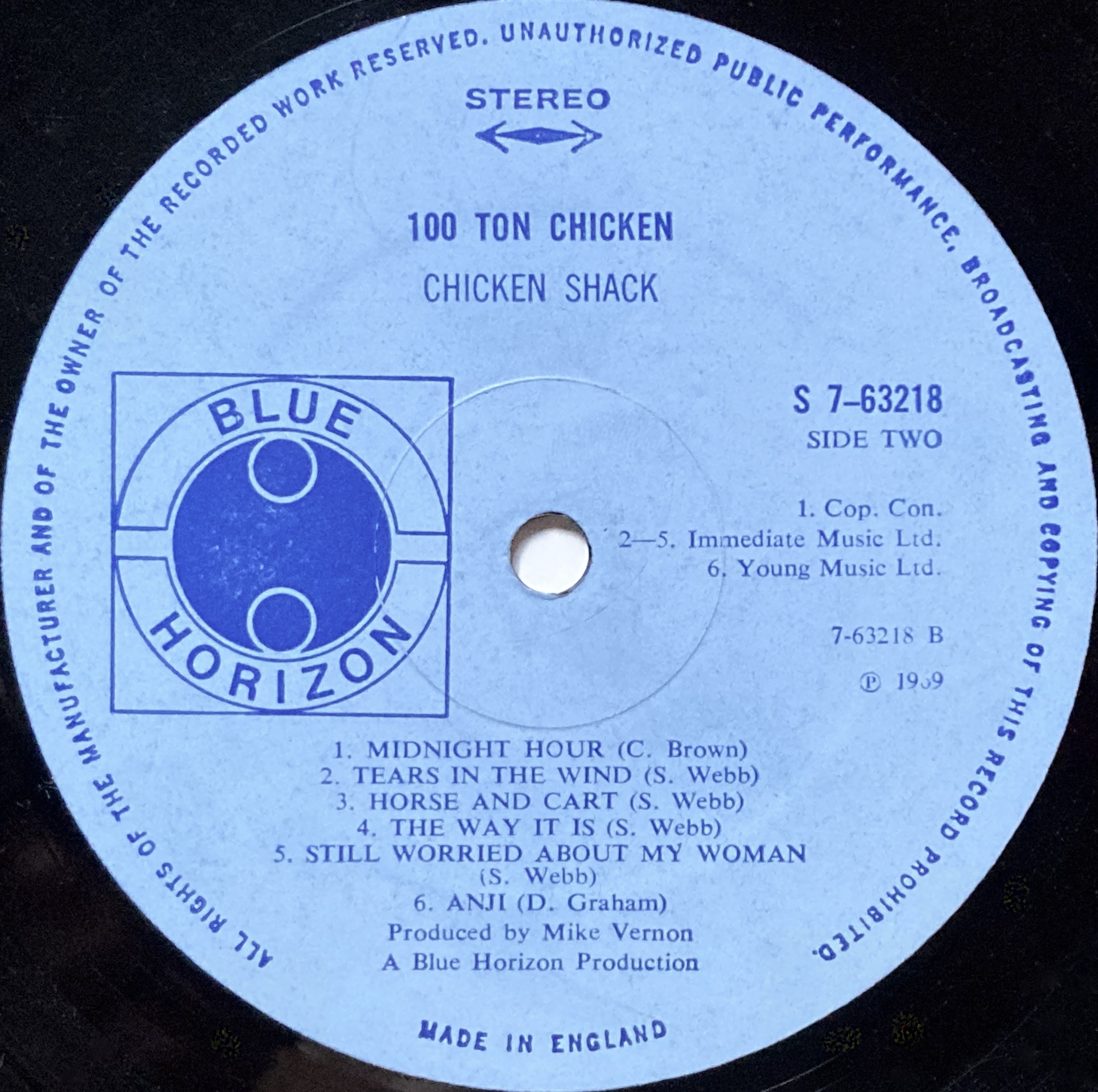 CHICKEN SHACK - 100 ton chicken UK-orig LP 1969 - 5