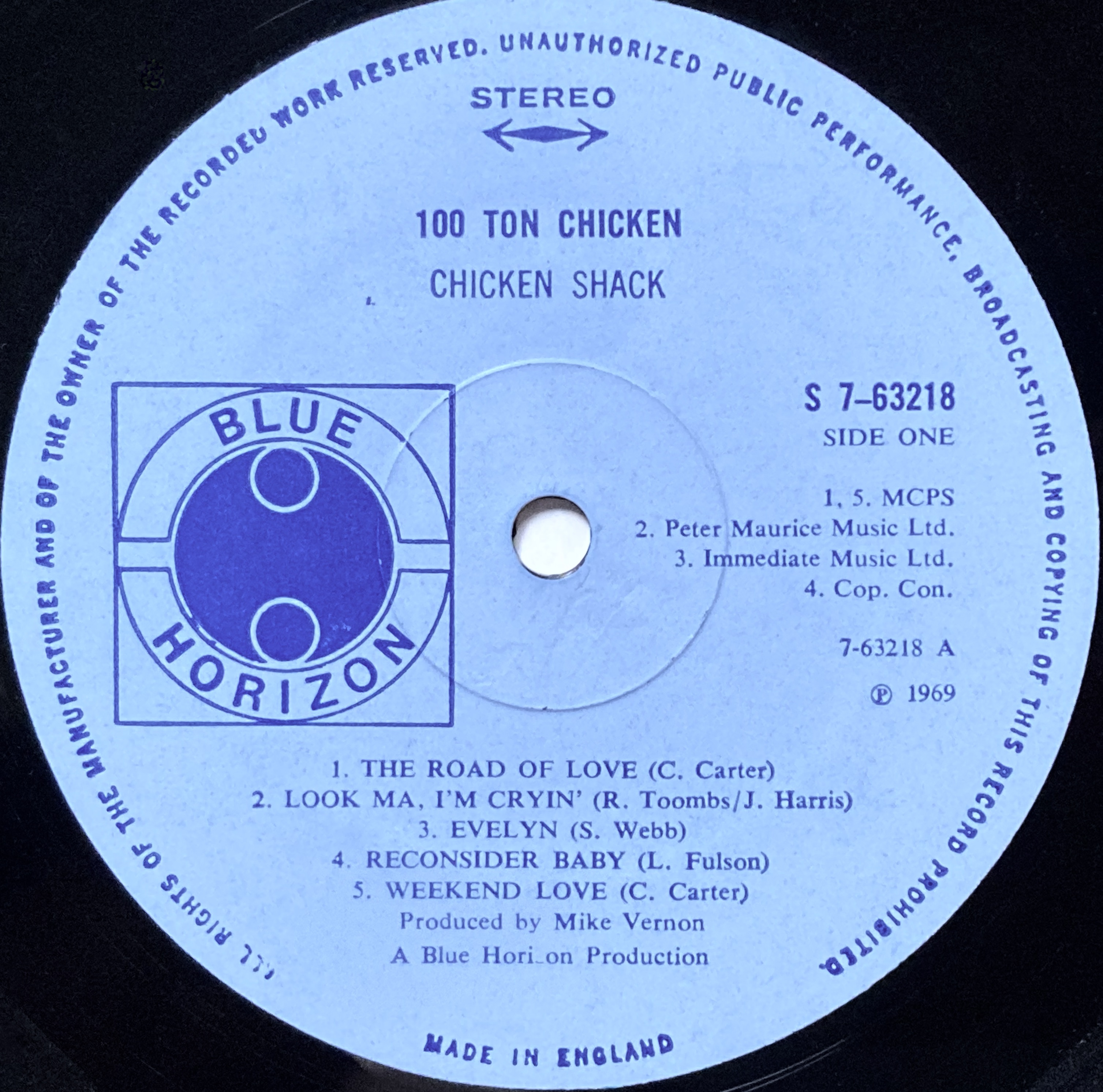 CHICKEN SHACK - 100 ton chicken UK-orig LP 1969 - 4