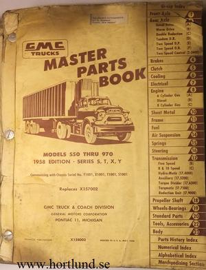 1958 GMC 550 - 970 Master Parts Book