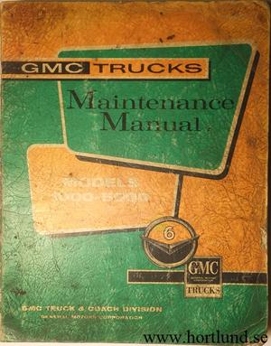 1960 GMC 1000-5000 Truck Maintenance Manual