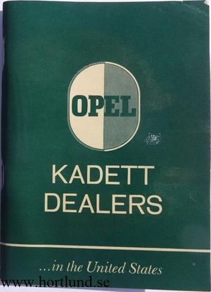 1967 Opel Kadett Dealers in the United States