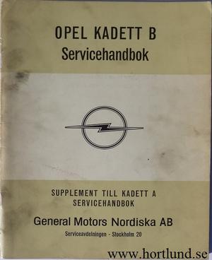 1967 Opel Kadett B Servicehandbok