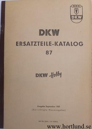 1957 DKW Hobby  Reservdelskatalog