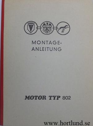 1963 - 1968 Zweirad Union Motor Typ 802 Verkstadshandbok