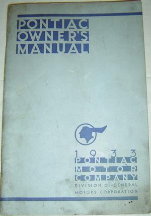 1933 Pontiac Owner's Manual