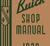 1938 Buick Shop Manual