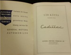 1955 Cadillac Handbok svensk