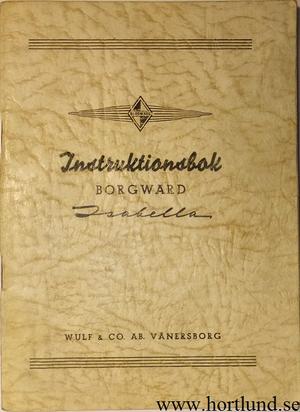1954 Borgward Isabella Instruktionsbok svensk