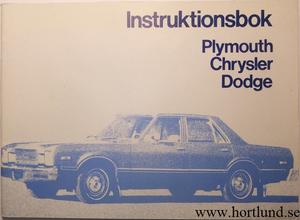 1976 Plymouth Chrysler Dodge Instruktionsbok