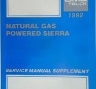 1992 GMC Sierra Natural Gas Powered Service Manual supplement