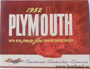 1952 Plymouth broschyr PA 504