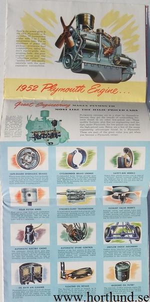 1952 Plymouth broschyr PA 291