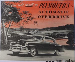 1952 Plymouth Automatic Overdrive broschyr
