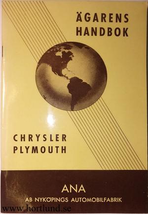 1954 Chrysler, Imperial och Plymouth Ägarens Handbok svensk