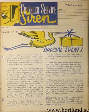 1956 Chrysler Service Siren No. 19 October 1955