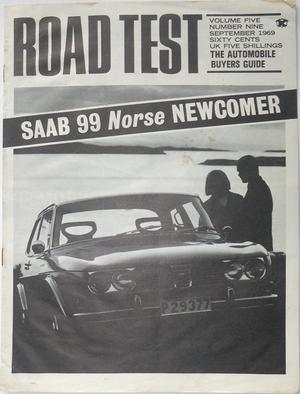 1969 SAAB 99 broschyr Road Test