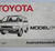 1984 Toyota Model-F Instruktionsbok