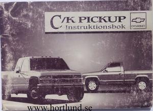 1994 Chevrolet C/K Pickup Instruktionsbok svensk