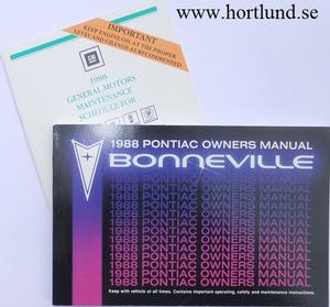 1988 Pontiac Bonneville Owners Manual
