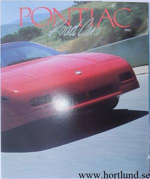 1988 Pontiac alla modeller broschyr folder