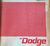 1966 Dodge Service Manual Polara & Monaco
