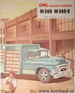 1955 GMC M340 M340-8  Truck Broschyr