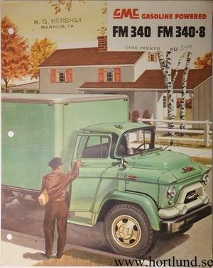 1955 GMC FM340 FM340-8  Truck Broschyr