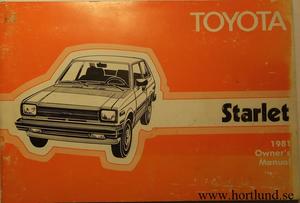 1981 Toyota Starlet Owner's Manual