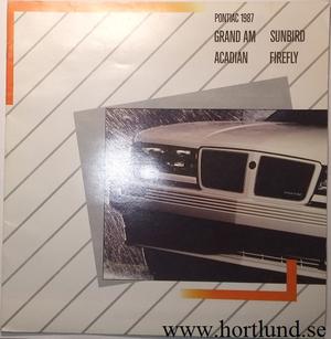1987 Pontiac Grand Am, Sunbird, Acadian och Firefly broschyr