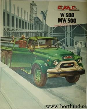 1956 GMC W500 MW500 Truck Broschyr