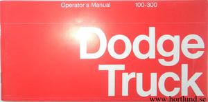 1981 Dodge Truck 100-300 Operator's Manual
