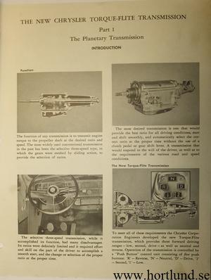 1956 Chrysler och Imperial The New Torque-Flite Transmission