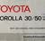 1977 Toyota Corolla 30/50 Liftback Instruktionsbok