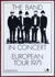 THE BAND - In concert European tour Concert program 1971