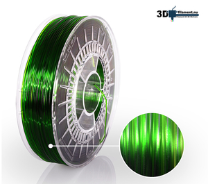 3D Filament PETG Standard  Rent Grön transparent