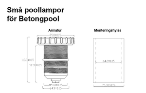Små Poollampor Betong & Linerpool RGB Inbyggd RF-Kontroller