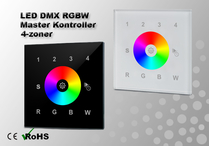 LED DMX RGBW Väggkontroller 4-zon