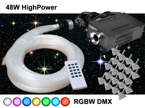 Stjärnhimmelpaket 48W RGBW DMX Dimbar 14kvm
