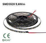 Ledtejp SMD3528 9,6W/m Vit Ljusfärg Svart PCB