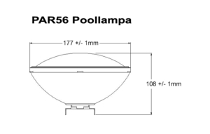 Poollampa PAR56 HighPower RGB med Inbyggd kontrollenhet Rostfritt lamphus