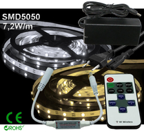 Ledtejp Dimbart Microkontroller Kit SMD5050 7,2W/m Varmvit, Vit el. Kallvit