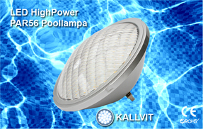 Poolbelysning PAR56 HighPower Kallvit Rostfritt lamphus