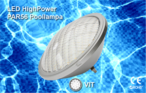 Poolbelysning PAR56 HighPower Vit Rostfritt lamphus