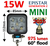 15W mini LED arbetsbelysning 60° 12-24V L0068F