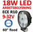 18W LED arbetsbelysning 60° Epistar 12-24V