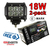 2 pack 18W CREE LED extraljus 60° 12-24V