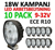 10 pack 18W ECE R10 LED arbetsbelysning 60° Epistar 12-24V