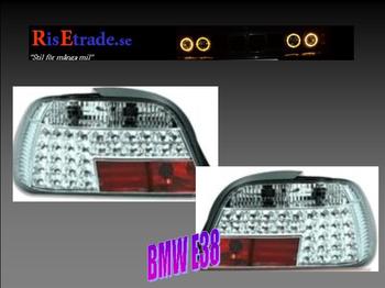 Kromade LED-baklampor till 7er BMW E38