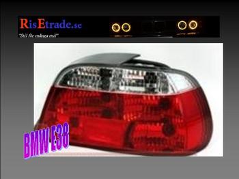 Rödvita baklampor till 7er BMW E38
