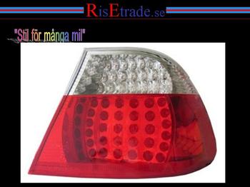 LED baklampor till BMW E46 Coupe -8/01 rödvita.